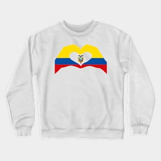 We Heart Ecuador Patriot Flag Series Crewneck Sweatshirt